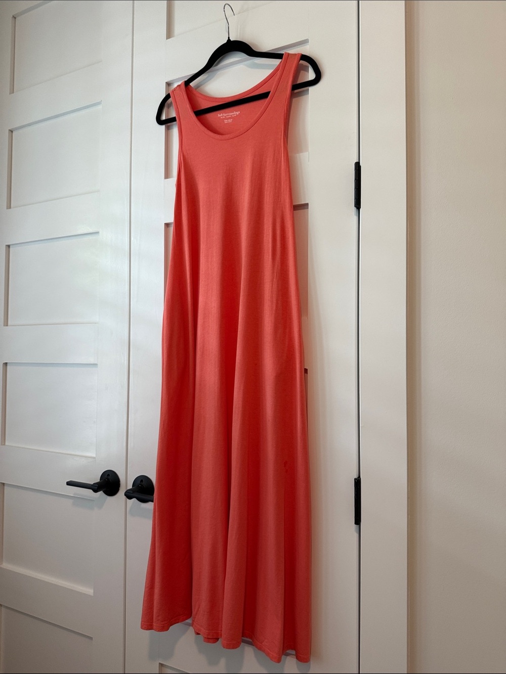 Soft Surroundings Coral Tank Maxi Dress
